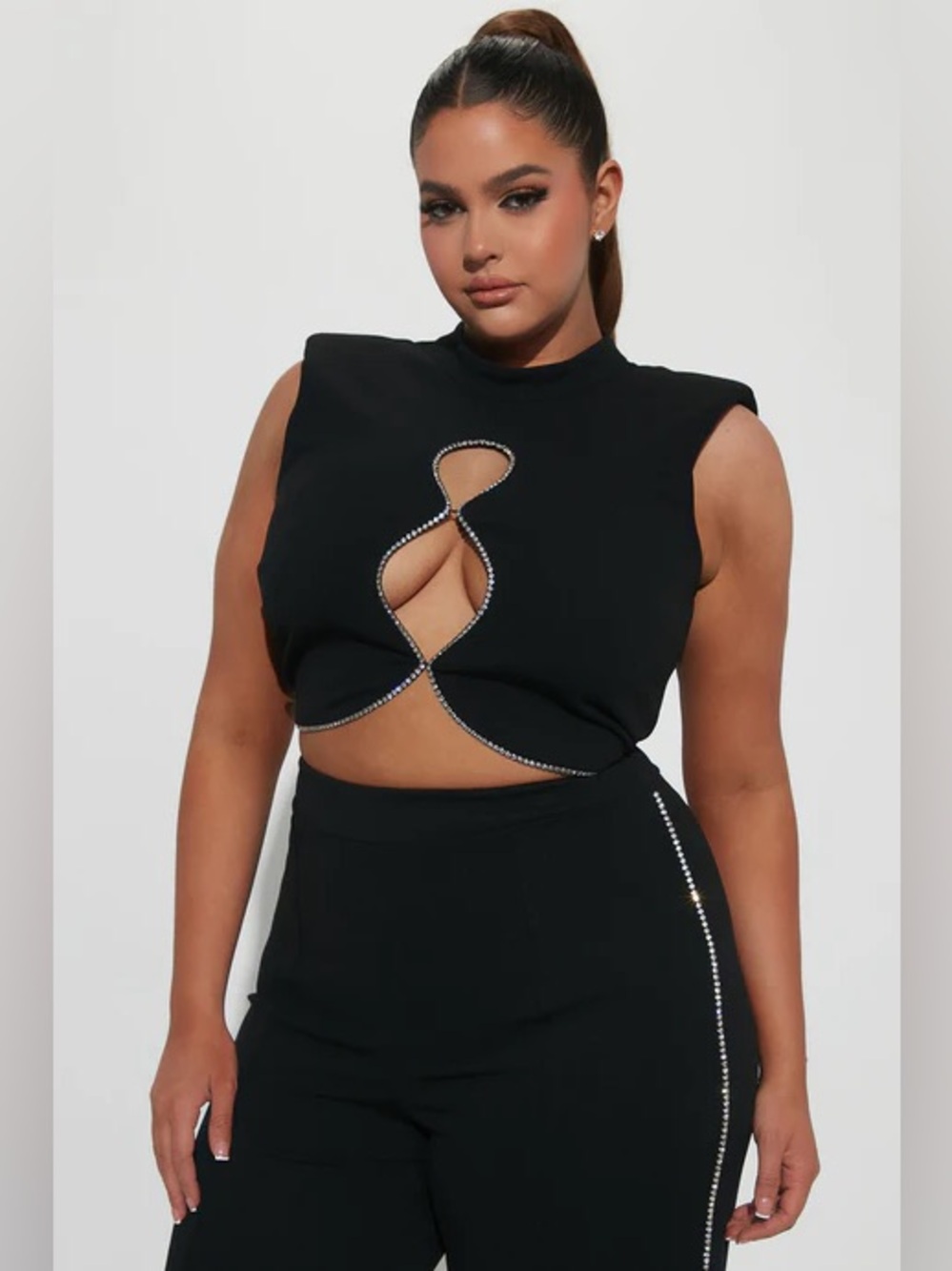 Fashion Nova Embellished Pant Set - Picture 2 of 7